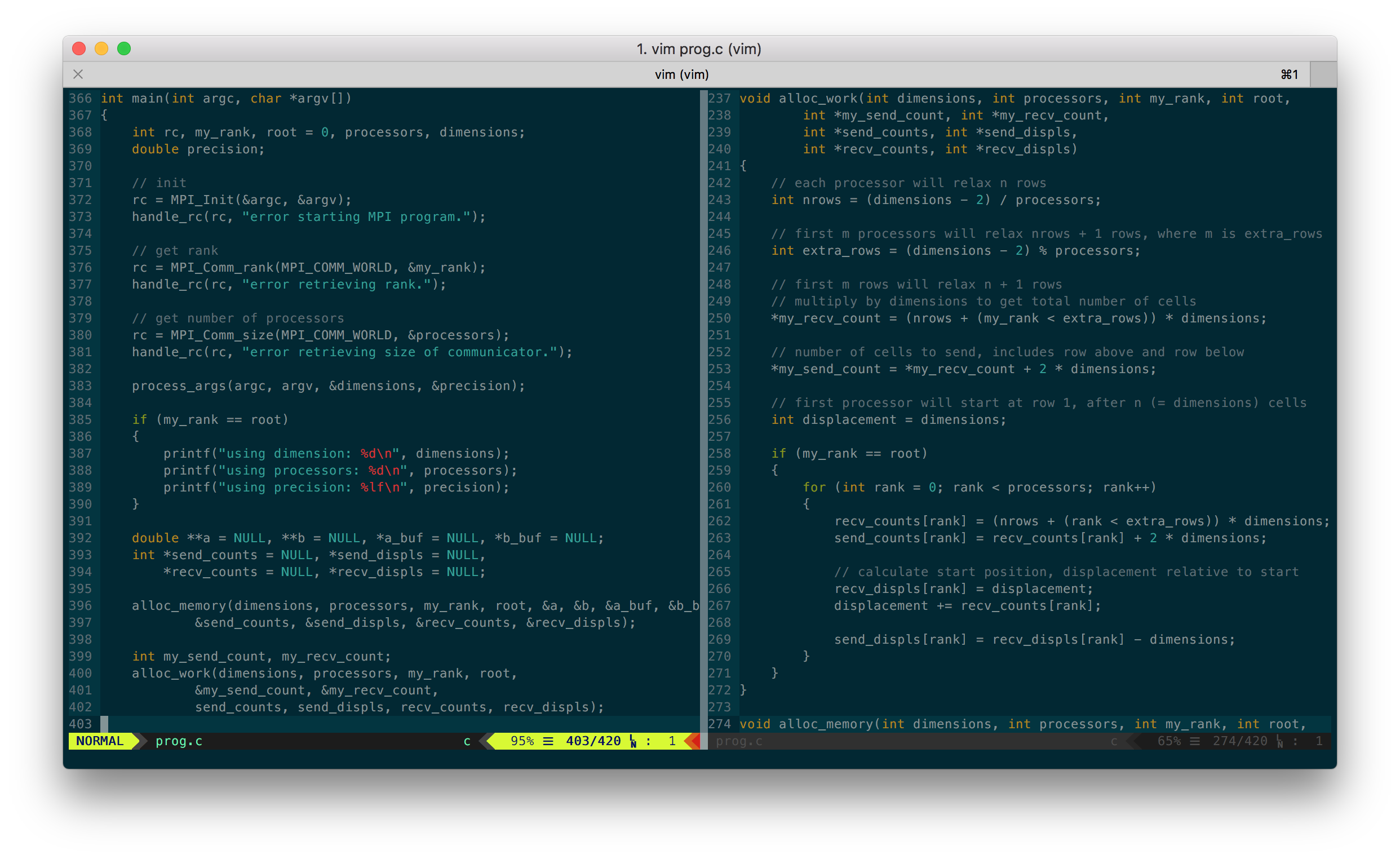 Distributed memory parallel programming