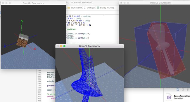 3D modelling using OpenGL